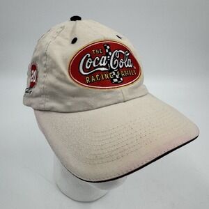 NASCAR The‎ Coca Cola Racing Family 2003 Hat Adjustable Beige #20 Stewart